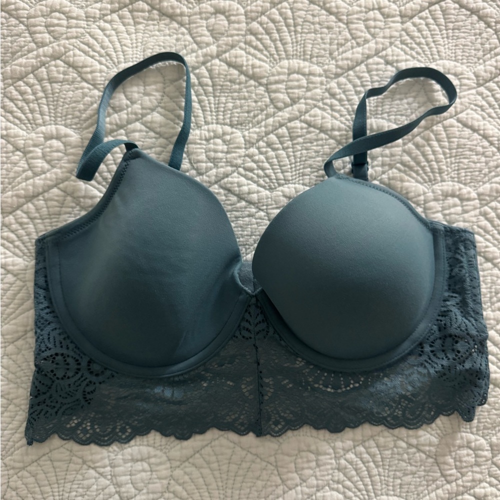 Gilligan & O'Malley Teal Lace Bra 34C